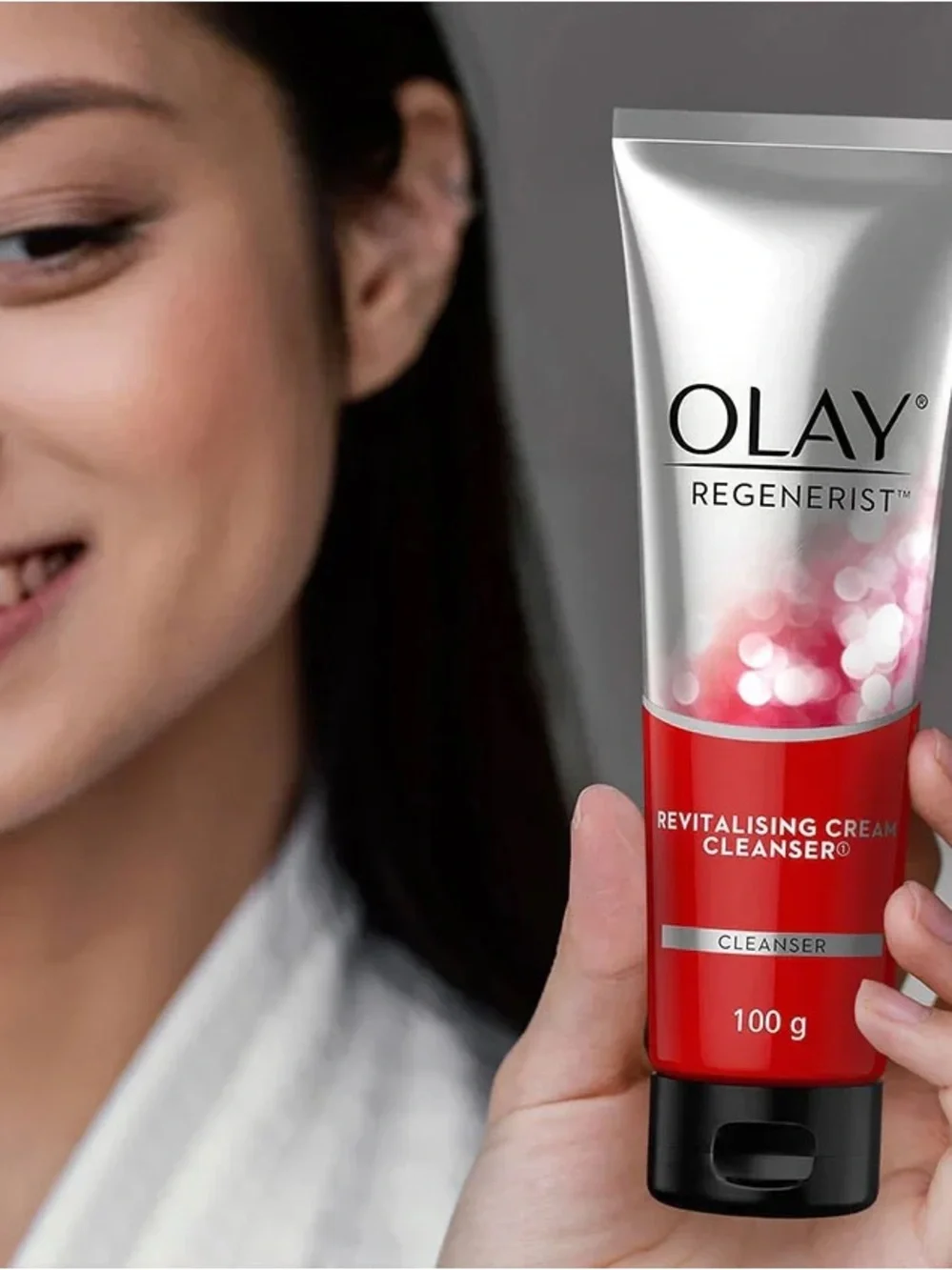 TWO (2) OLAY Regenerist Revitalising Cream Cleanser - Red and Silver Tubes 100g